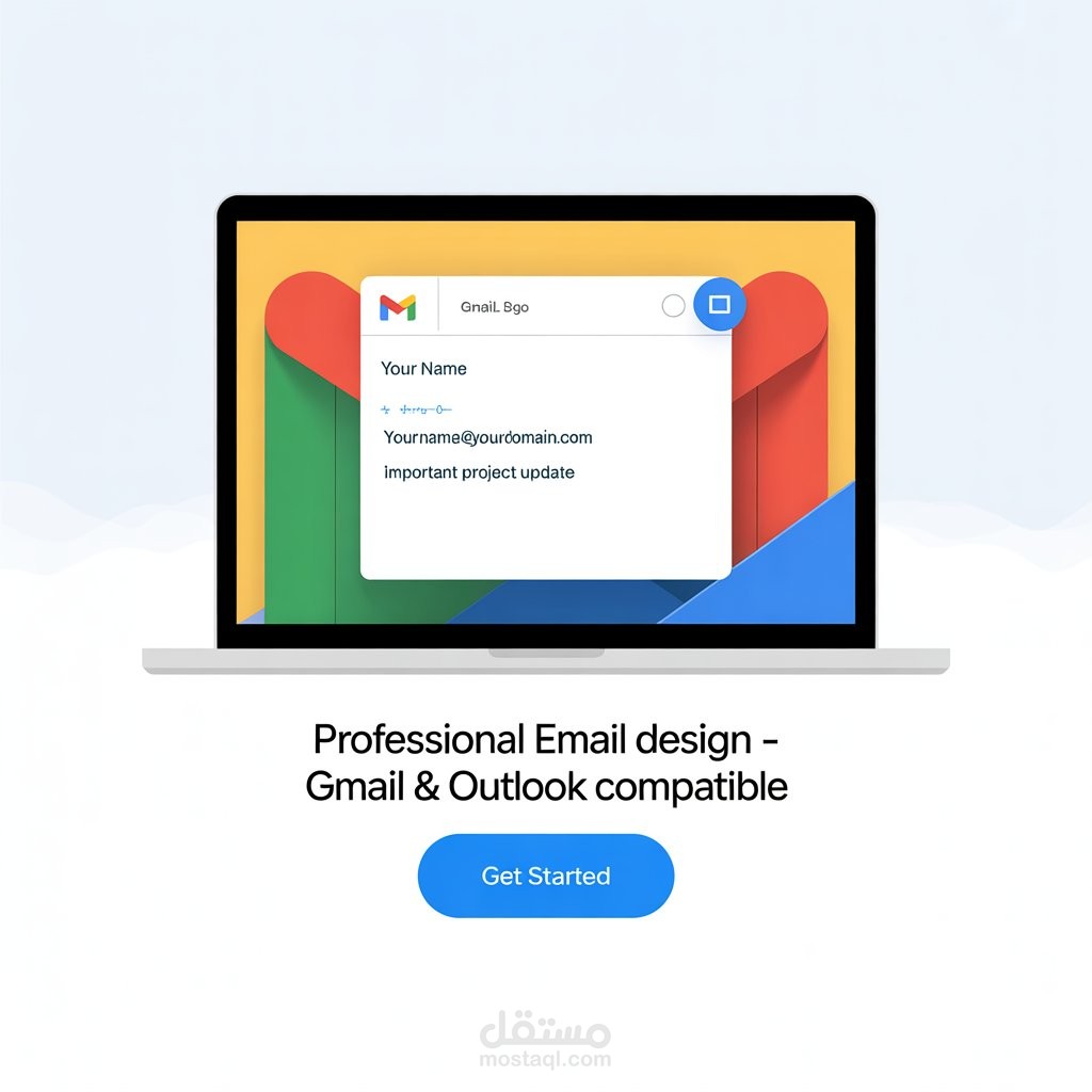 تصميم وإعداد إيميلات احترافية متوافقة مع Outlook وGmail