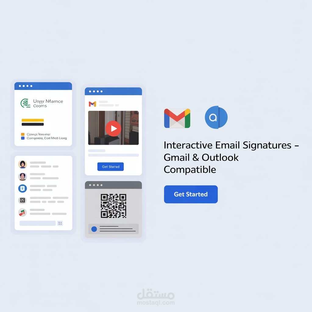 تصميم توقيعات بريد إلكتروني احترافية – Custom Email Signature
