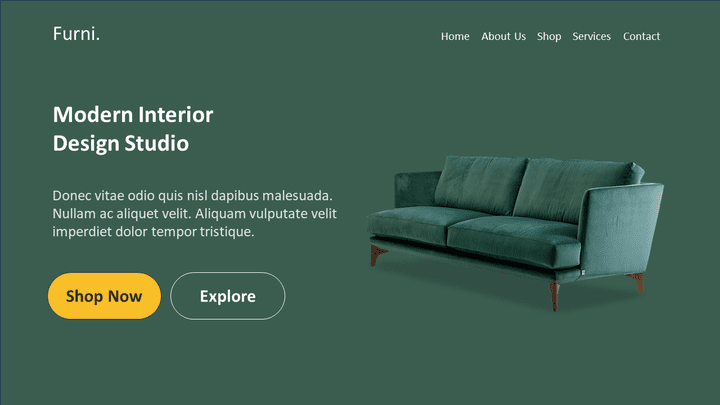 Furniture E-commerce Website With React