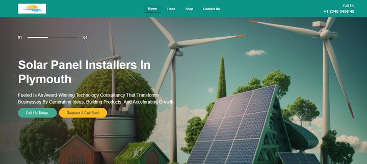 Landing Page For Solar Company With HTML & CSS