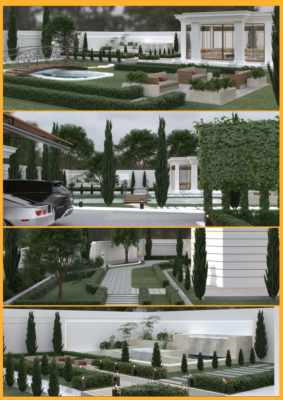 تصميم حديقه فيلا 2