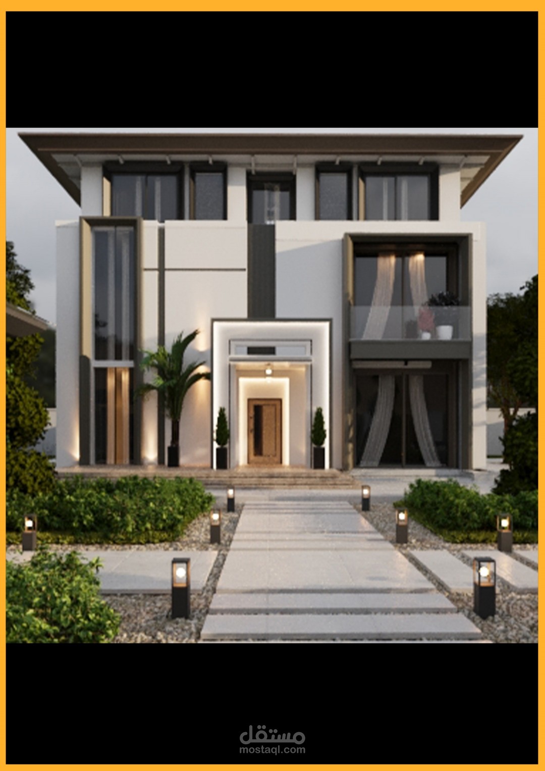 تصميم فيلا سكنيه بالطراز الحديث