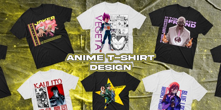 تصميم تيشرتات الانمي و المانغا Anime and Manga T-shirt design