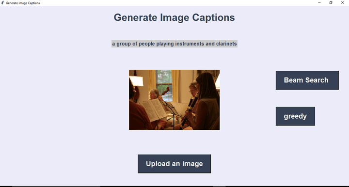 توليد توصيفات قصيرة captions لصور مدخلة