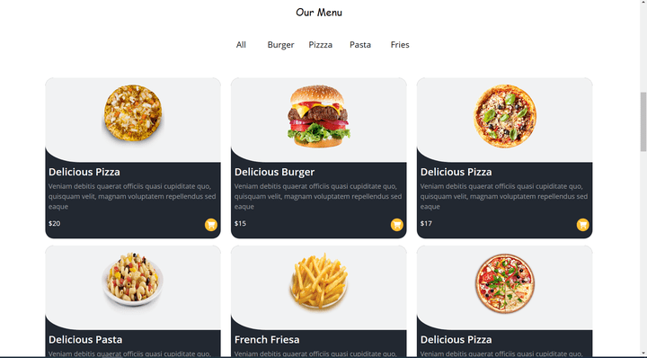 Fast Food Website