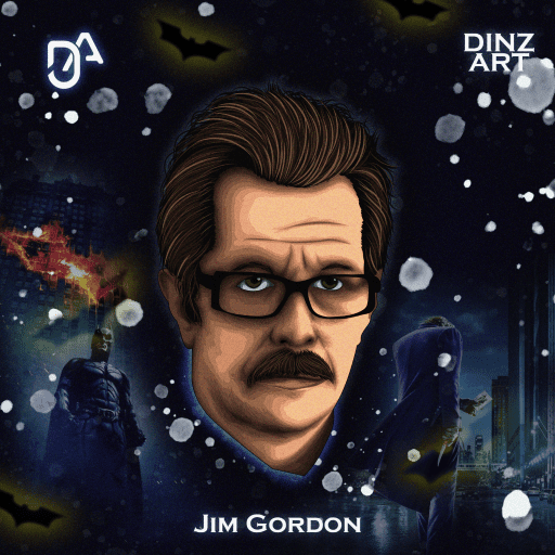 رسمة لمحقق Jim Gordon المعروف في سلسلة باتمان