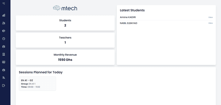 Language center management system (Web Platform)