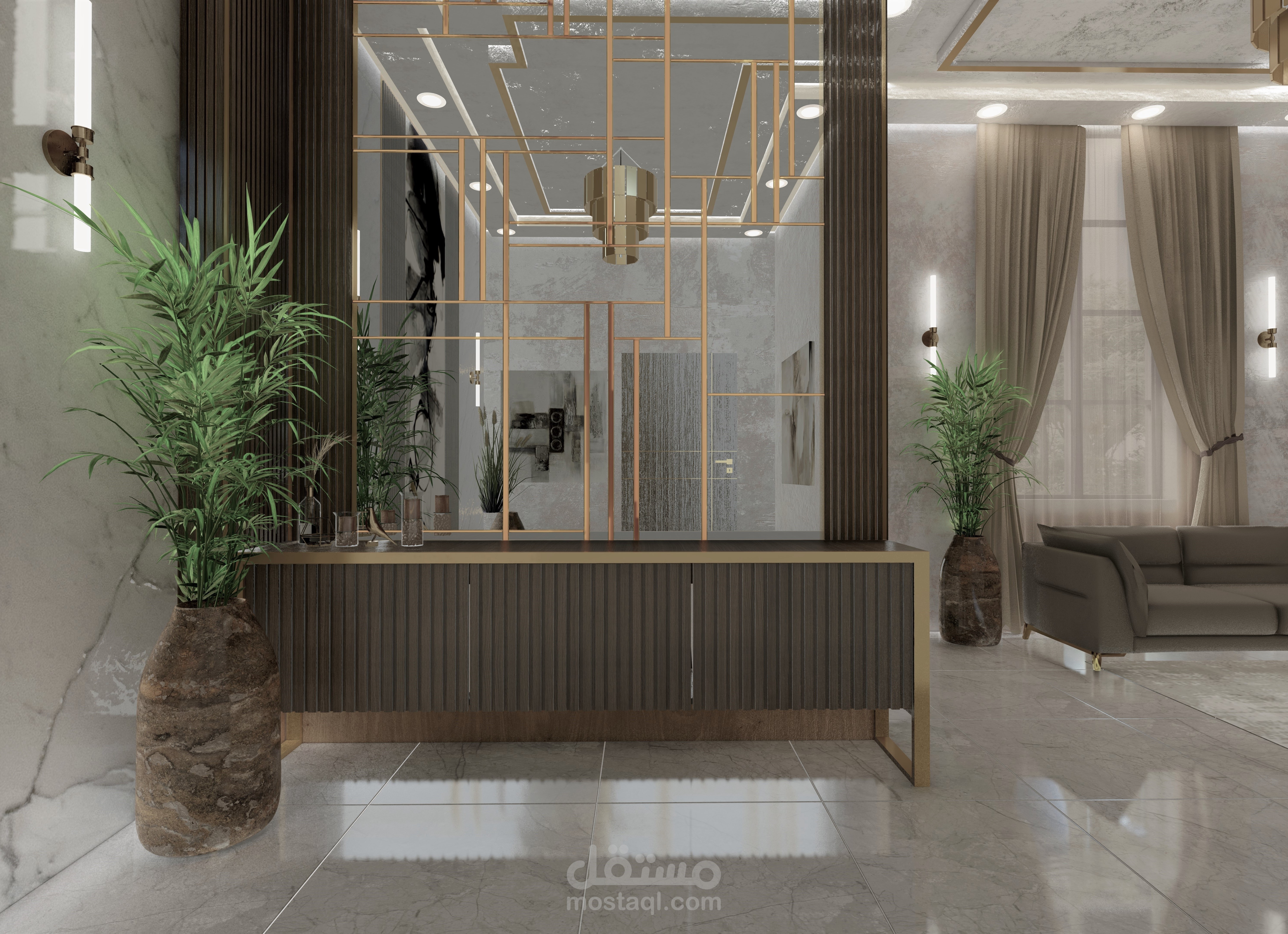 تصميم صالة استقبال | مستقل