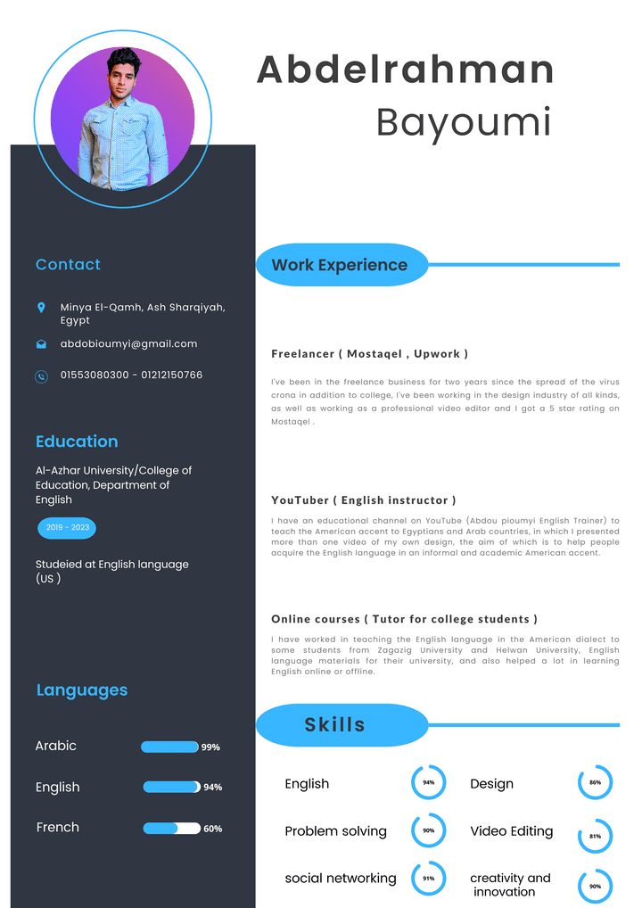 سيره ذاتيه احترافيه  CV