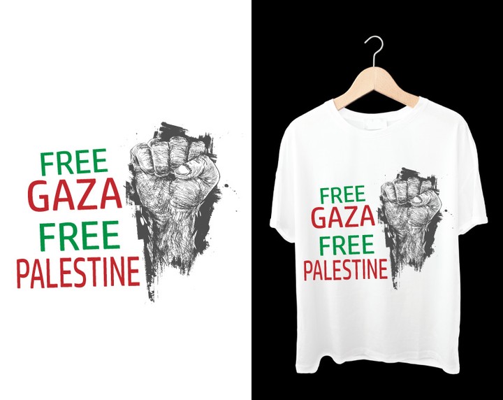 free palestine in T-shirt