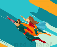 Super Hero flying - Motion Graphic Project موشن جرافيك أبطال