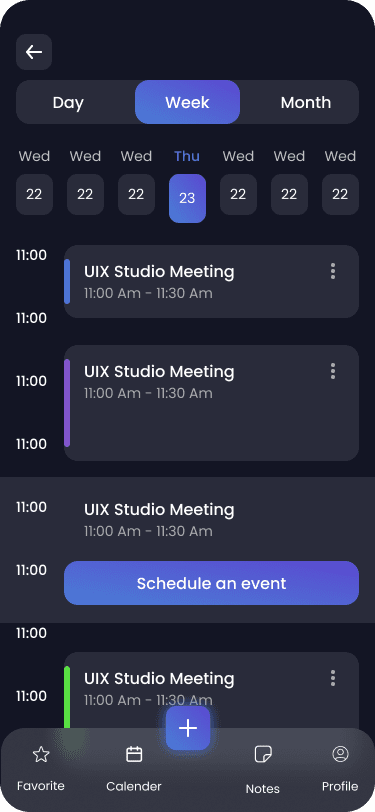 UX / UI App For Scheduling