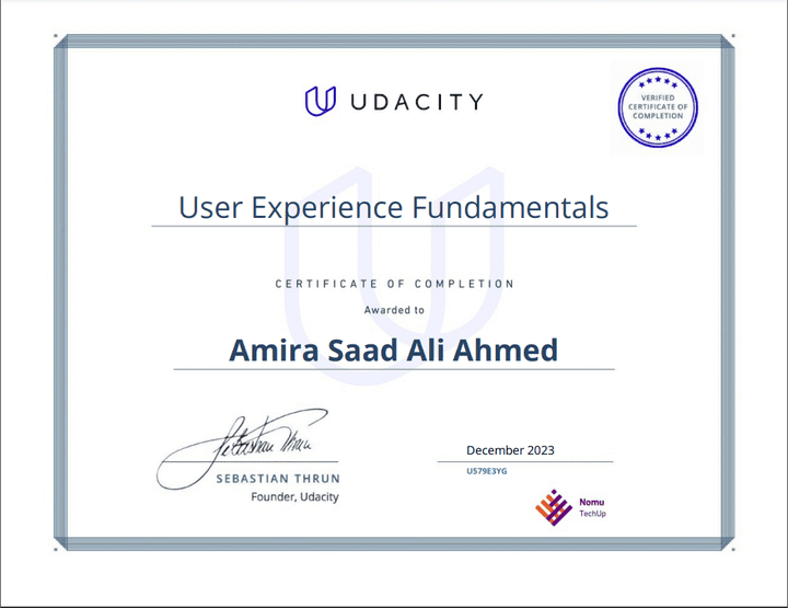 شهاده تجربة المستخدم (Udacity)