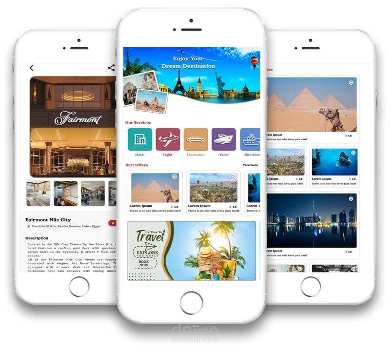 Yalla Travel – تصميم واجهة وتجربة مستخدم للتطبيق