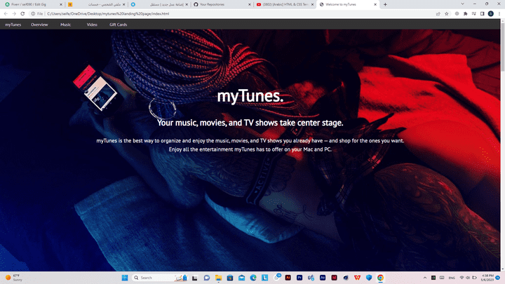 MyTunes Landing Page