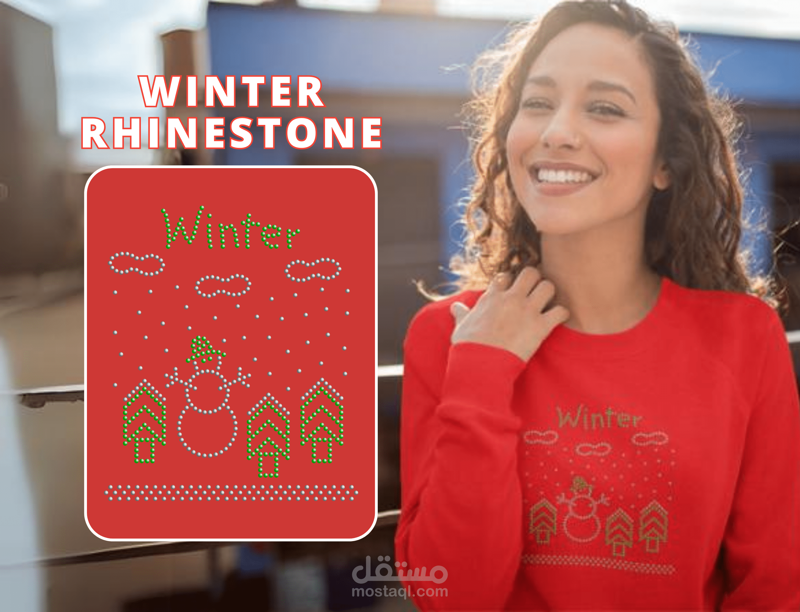 تصميمات ستراس فصل الشتاء الأزياء Winter rhinestones ideas 2024