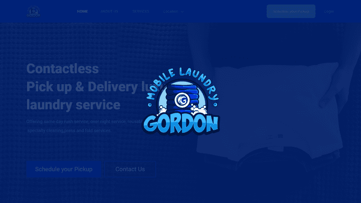 تصميم صفحة هبوط لشركة GORDON لتنظيف الملابس