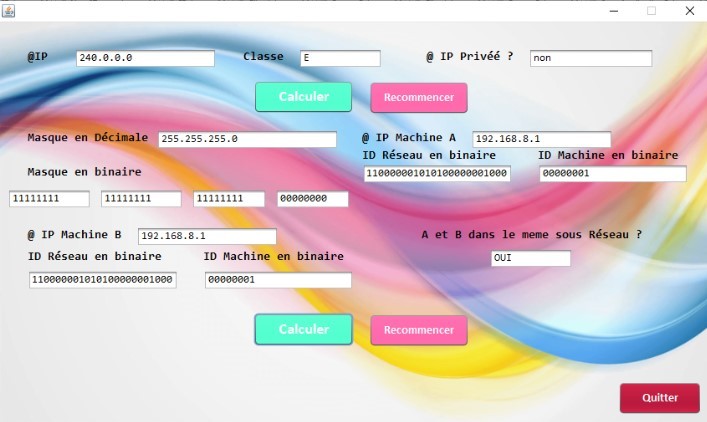 إنشاء برنامج سيرفر-عميل -mulithread  خاص   ip adress && subnet masks