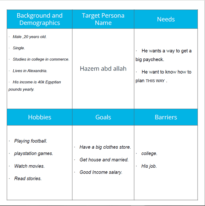 Customer Persona