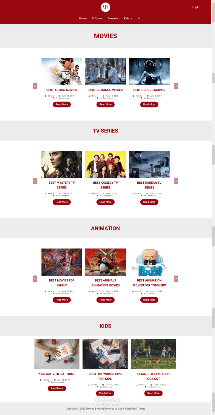 Movies and More Website
