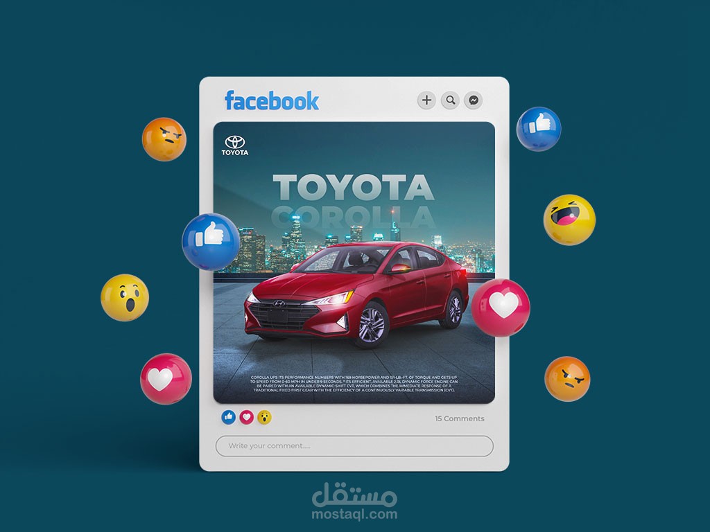 toyota corolla -social media design