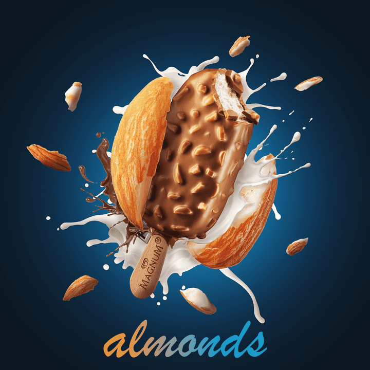 Ice Cream with almonds