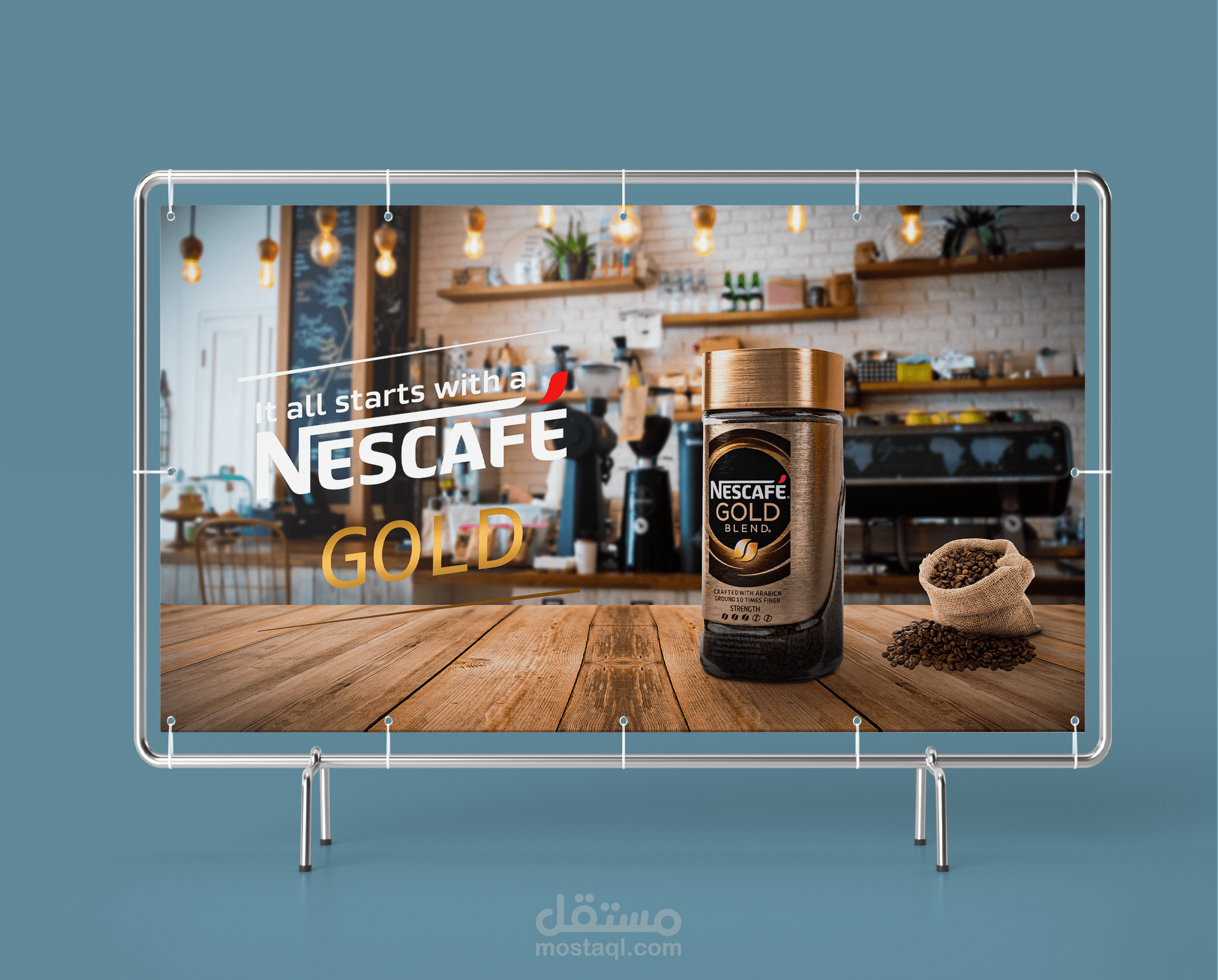 تصميم بانر Nescafe gold