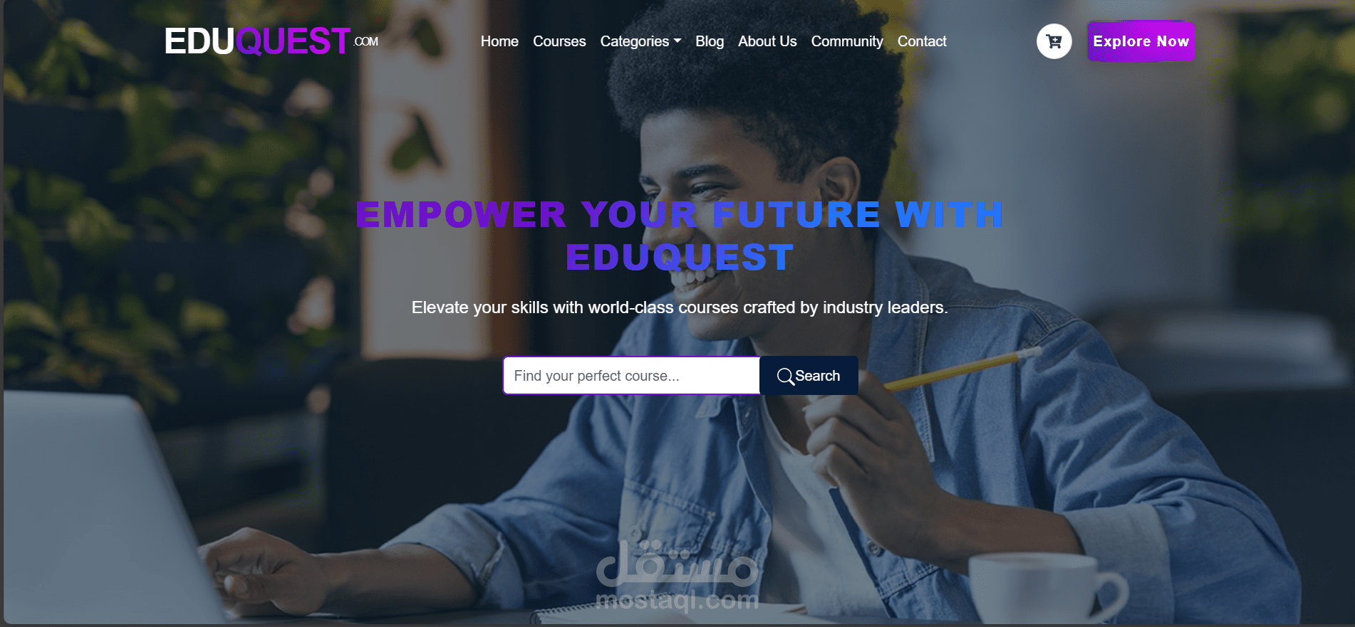 منصة تعليمية متكاملة باستخدام MERN Stack بتجربة مستخدم عصرية واحترافية