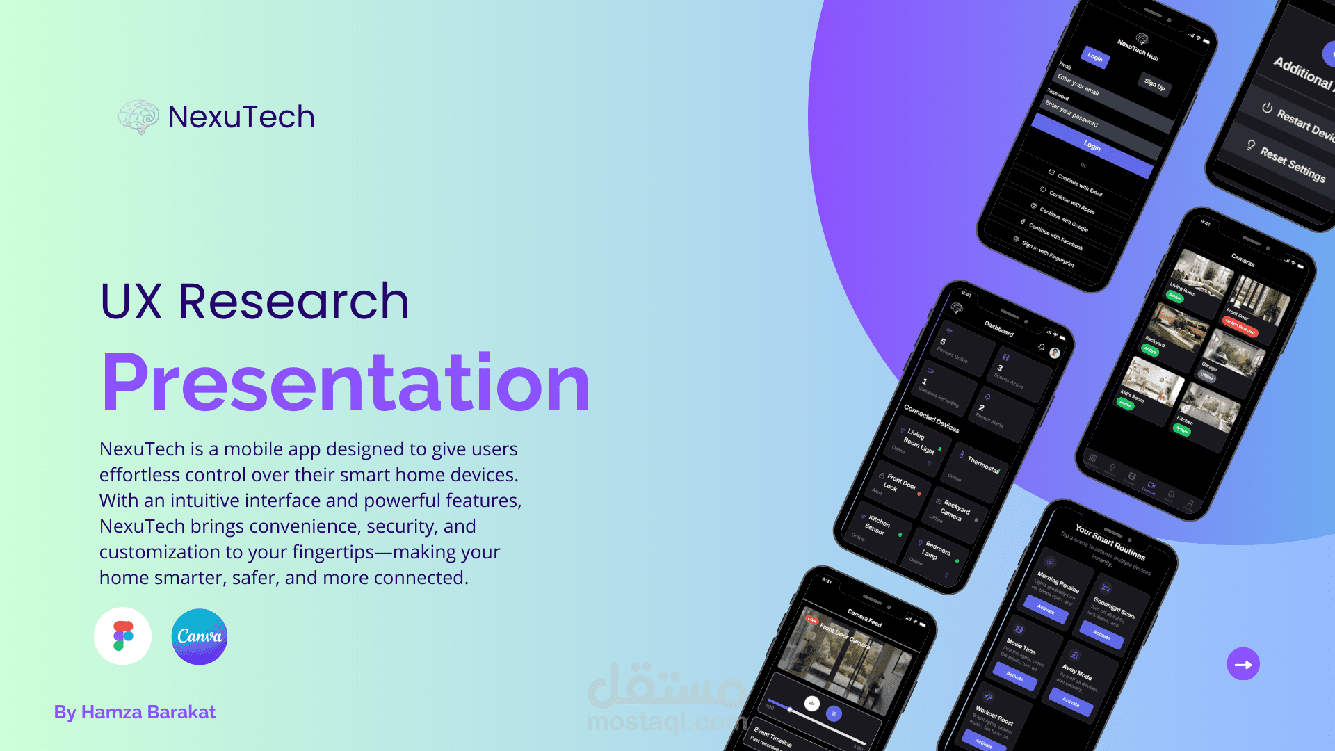 بحث تجربة المستخدم لتطبيق المنزل الذكي على الهواتف المحمولة – نيكستوِك (NexuTech)