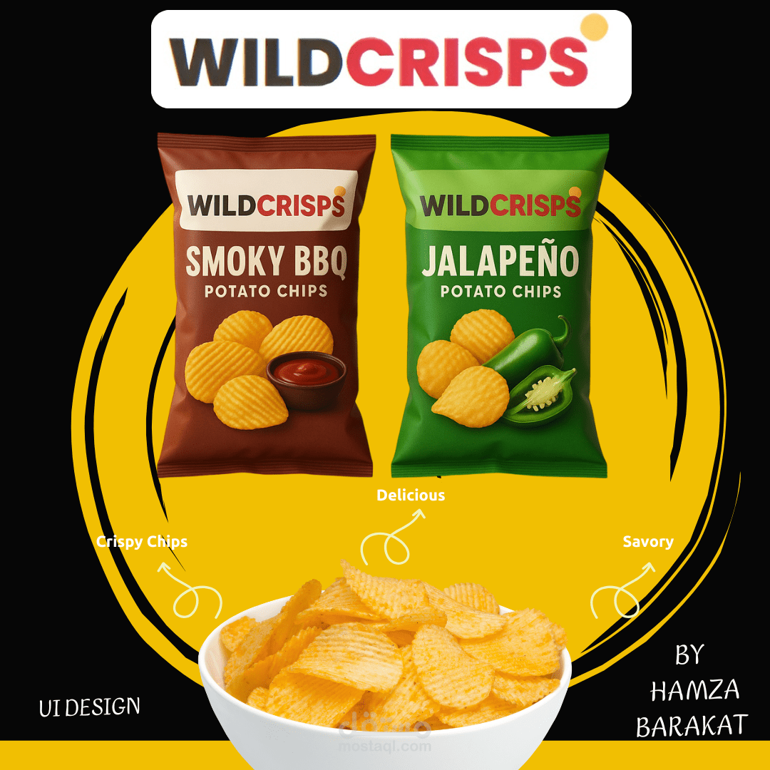 تصميم موقع لشركة تجارية "Wild Crisps"