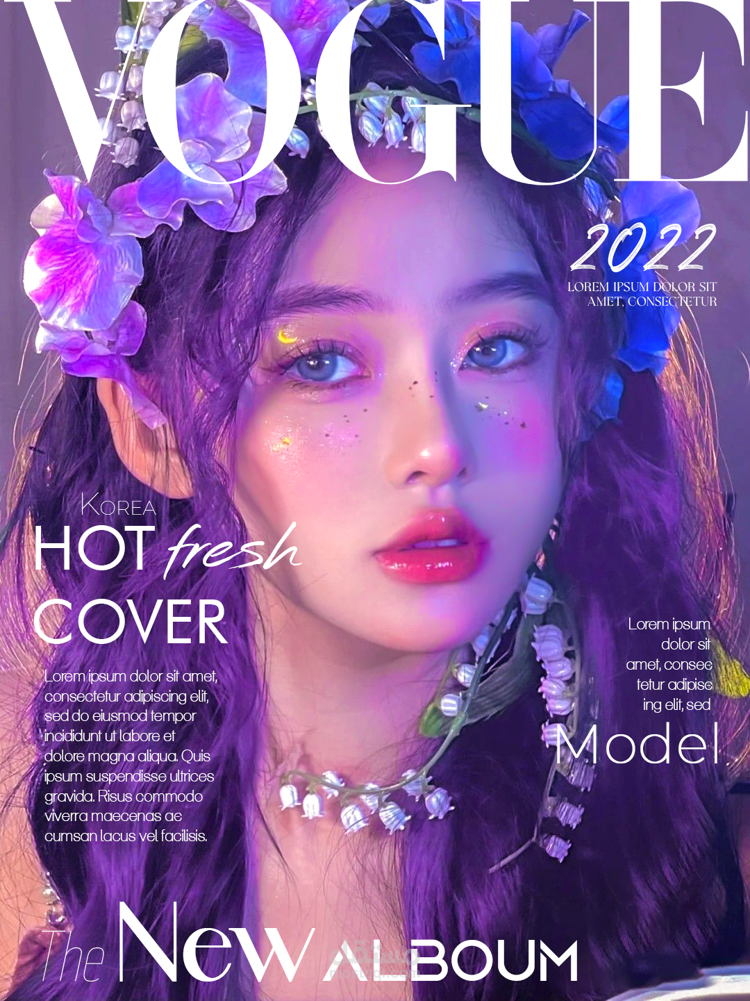 تصميم احترافي ومنعش لمجلة الجمال و الموضة VOGUE الشهيرة