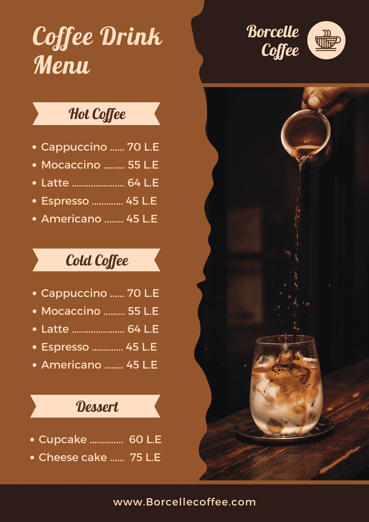 coffee drink menu
