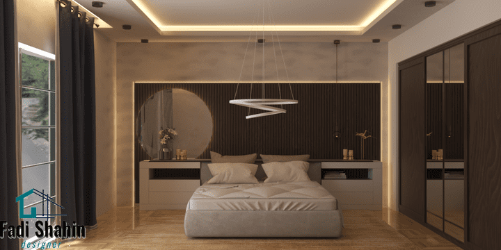 modern master bed room