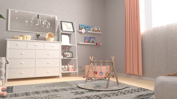 baby girl bedroom  غرفه نوم لطفله