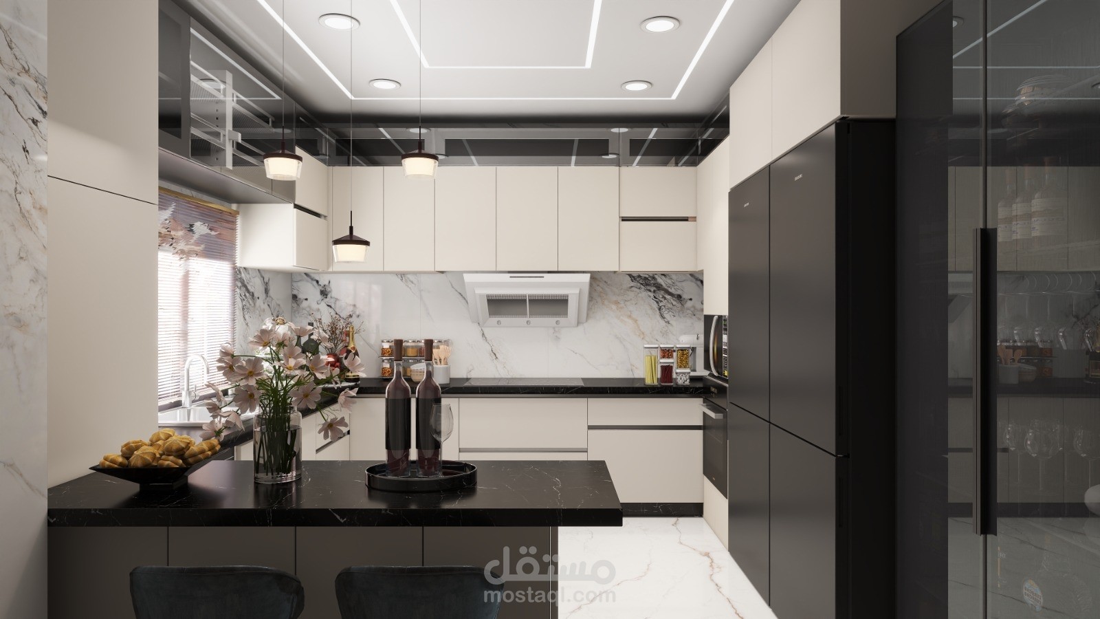 تصميم داخلى لمطبخ