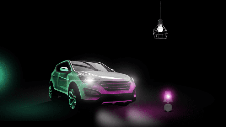 car and light