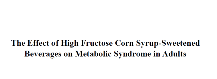 HFCS and metabolic syndrome