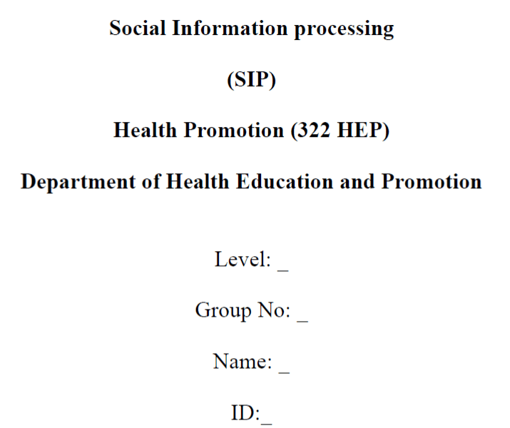 Social information processing