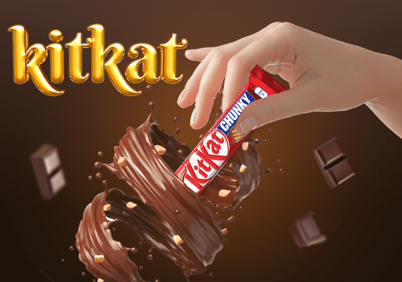 بوست سوشيال ميدويا واعلان طريق لصالح شركة kitkat