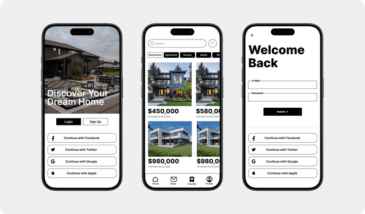 Real Estate App Design