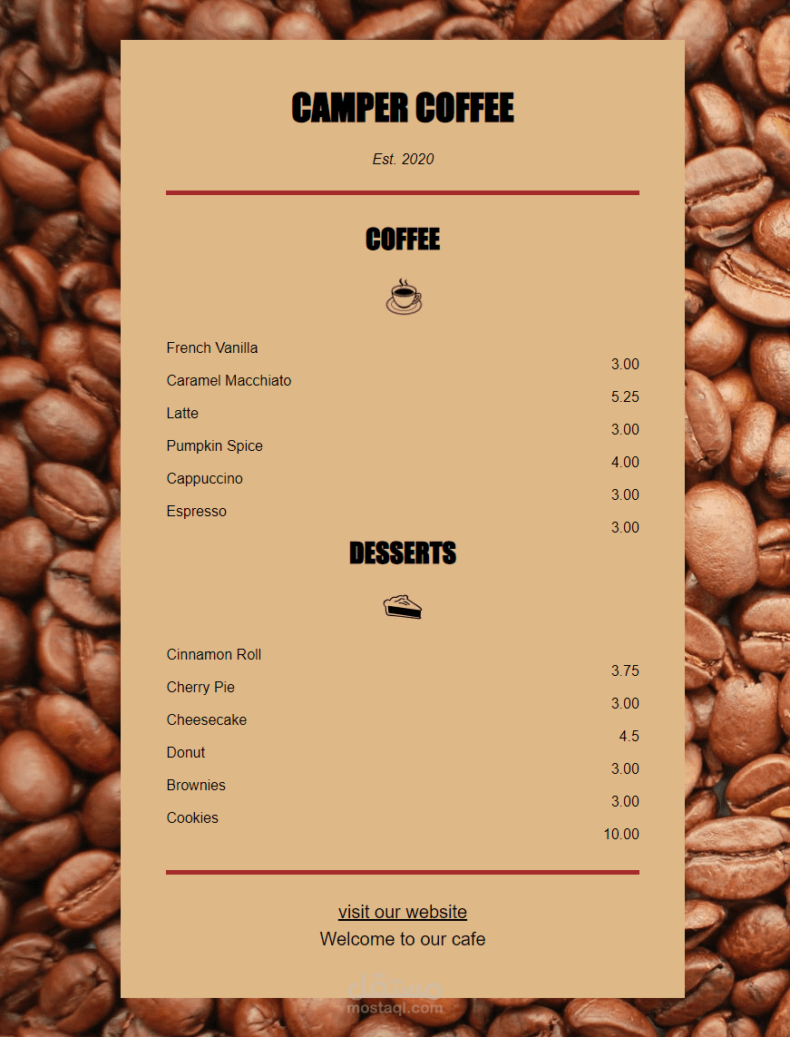 Menu Coffe