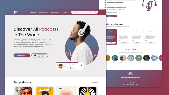 Podcast Landing Page Design