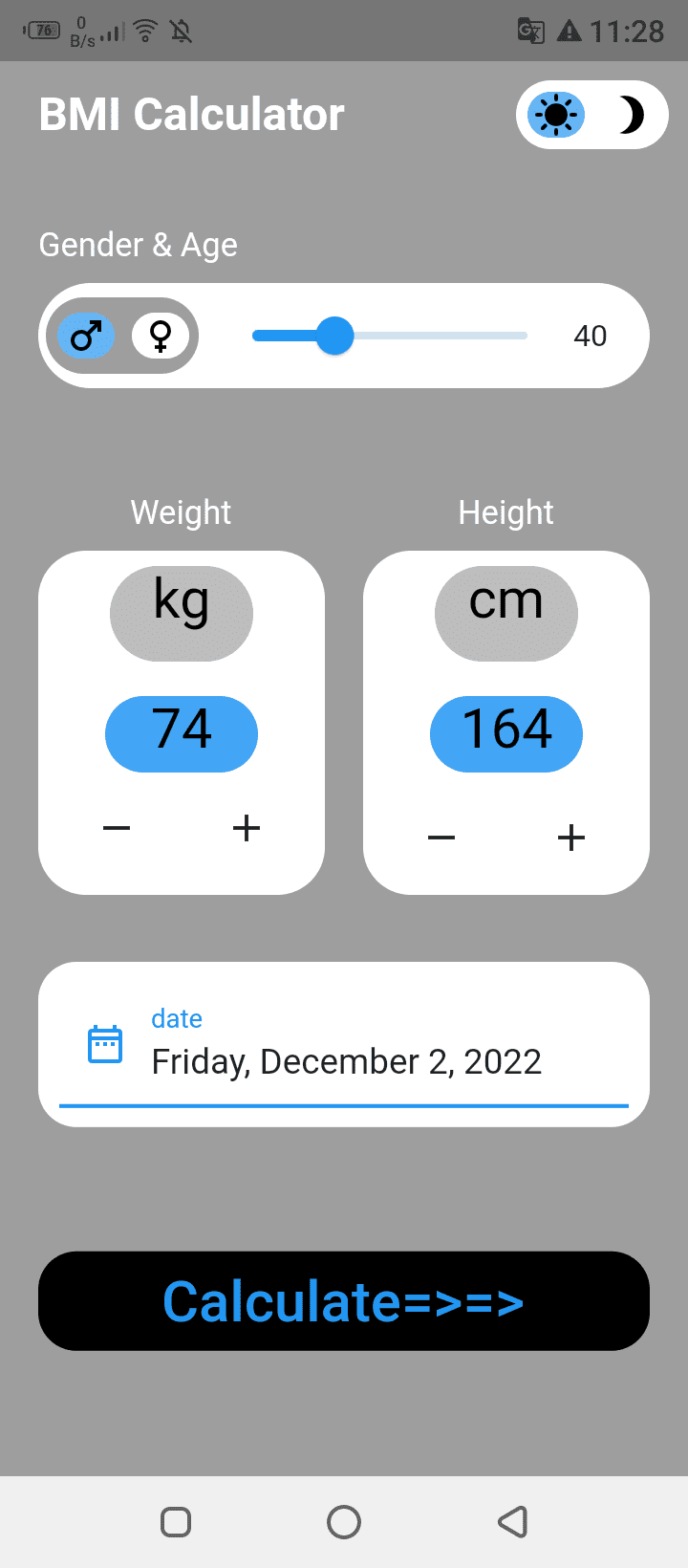 Bmi calculator