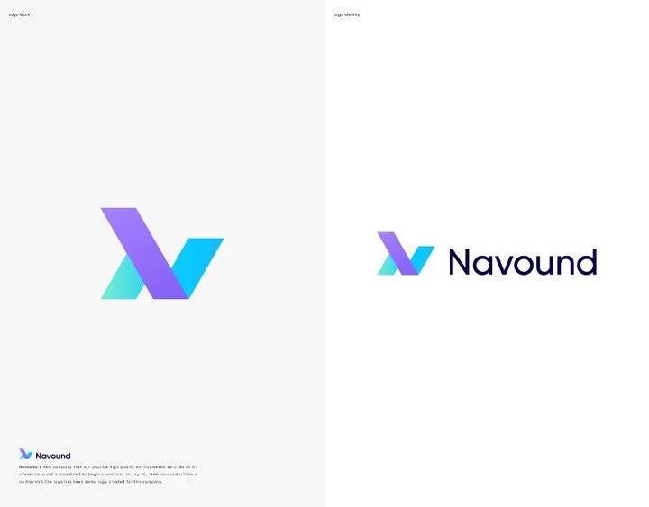 تصميم شعار (Navound)  -  Pranding logo design (Navound)