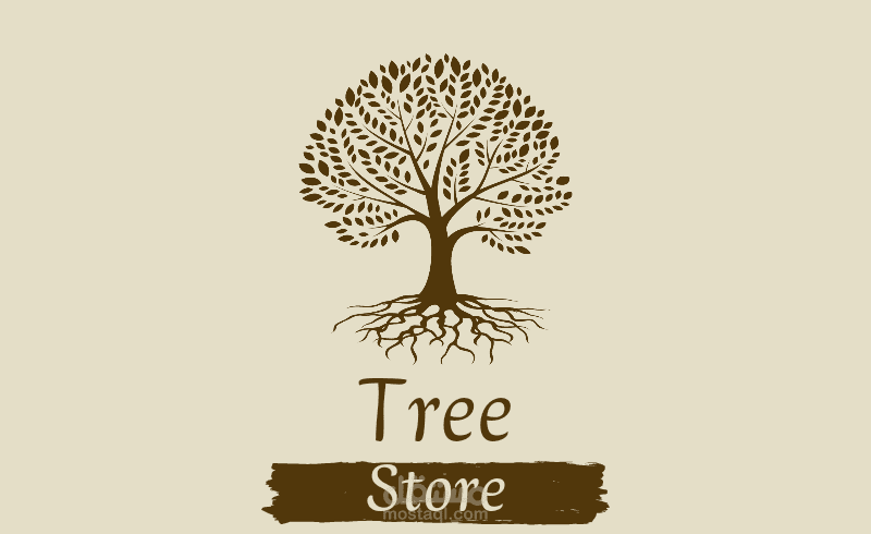 تصميم لوجو لمتجر (Tree Store)