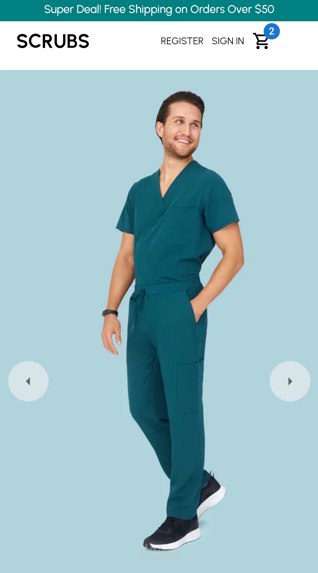 Doctors clothes website (SCRUBS)