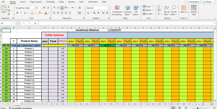 Daily sales report in addition to the daily Warehouse balance