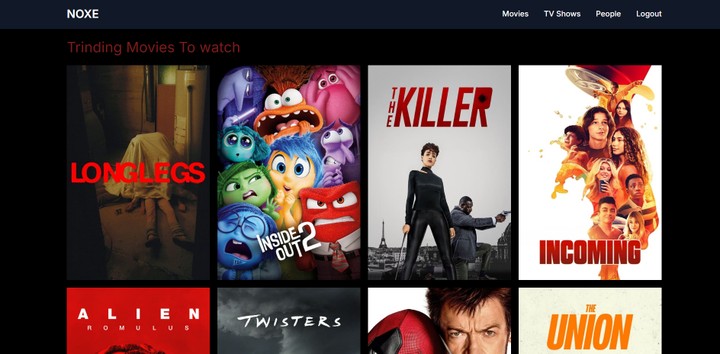 Noxe movies app