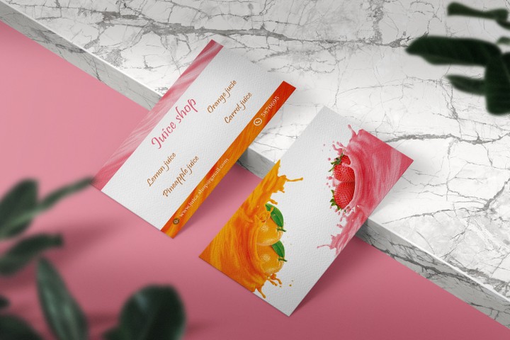 juice shop business card