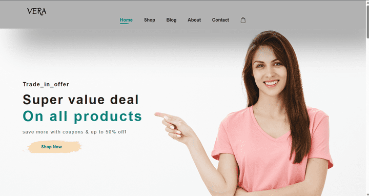 VERA e-commerce website